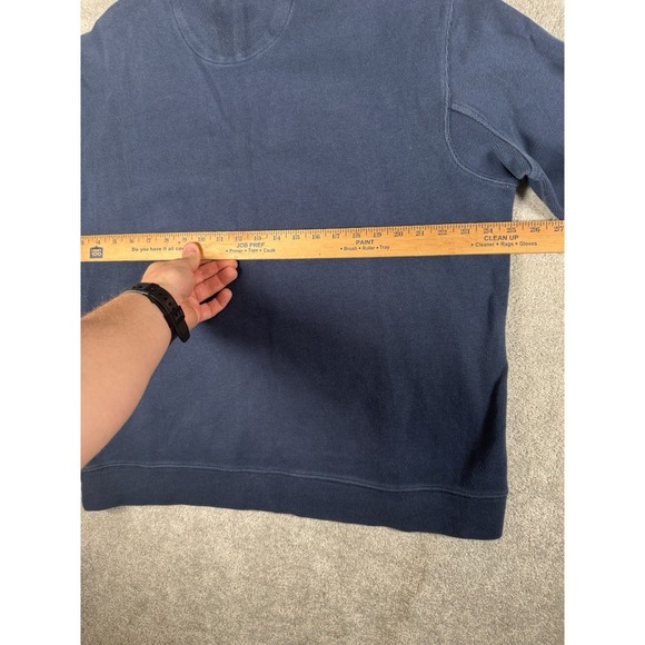 Duluth Trading Men's XL Navy Class Act Rib 1/4‎ Zip Mock Pullover Long Sleeve - Picture 6 of 9